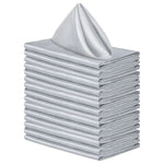 serviettes table pliées 30x30cm 6pièces couleurs unies moderne élégantes polyester coton bleu rose noir
