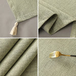 nappe table imperméable réutilisable vert olive gris beige tissu texturé élégante rustiqueextérieur hiver