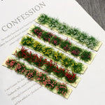rubans decoratifs fleurs artificielles vert rouge jaune blanc rose pastorales jardin bricolage decoration table