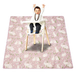 tapis anti dérapant enfant motif canards beige jaune texture pointillée moderne pliable activité jeu