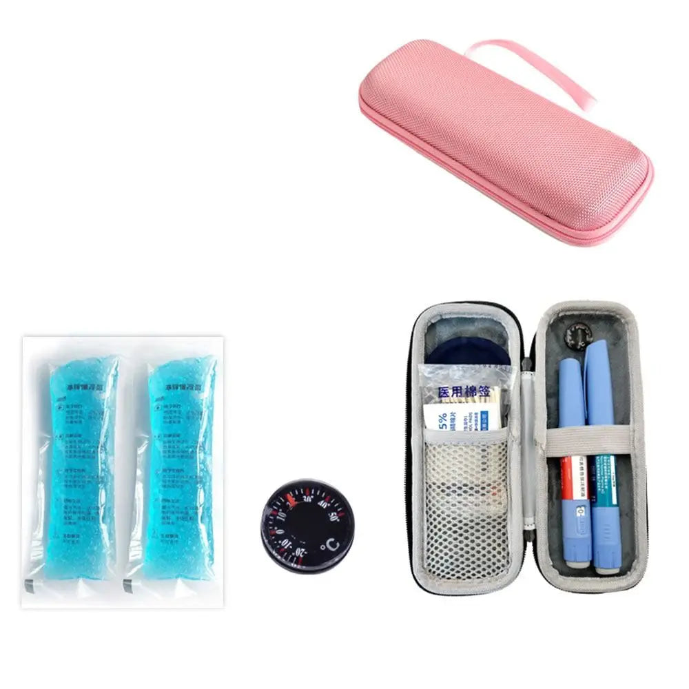 gaine réfrigération bleu flocons neige moderne sac isolation pilules insulin diabète refroidissement travel organizer