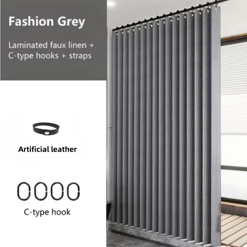 rideau douche gris texturé moderne motif lin ourlet standard respectueux environnement 180x200cm