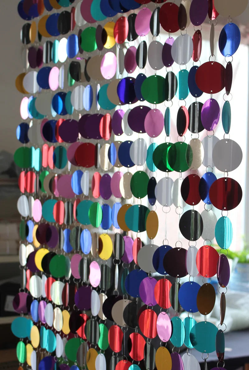 rideau pvc fleur argent violet or moderne décoration intérieur maison