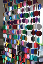 rideau pvc fleur argent violet or moderne décoration intérieur maison