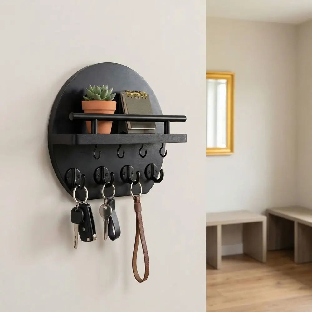 organisateur mural moderne clés étagère porte monnaie parapluie carnet minimaliste support