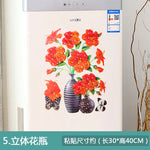 sticker mural 3d moderne fleurs papillons rose beige noir opaque chambre coucher PVC