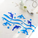 tapis bain antidérapant transparent poissons oiseaux motifs animaux moderne salle bain pvc bulles adhésif