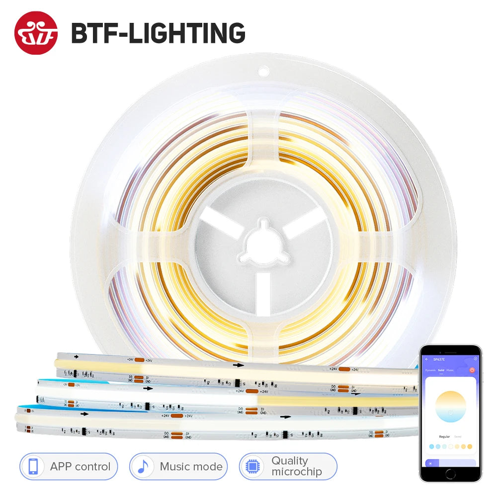 ruban led 576 led 2700k 6500k 24v clips horizontales moderne blanc jaune bleu