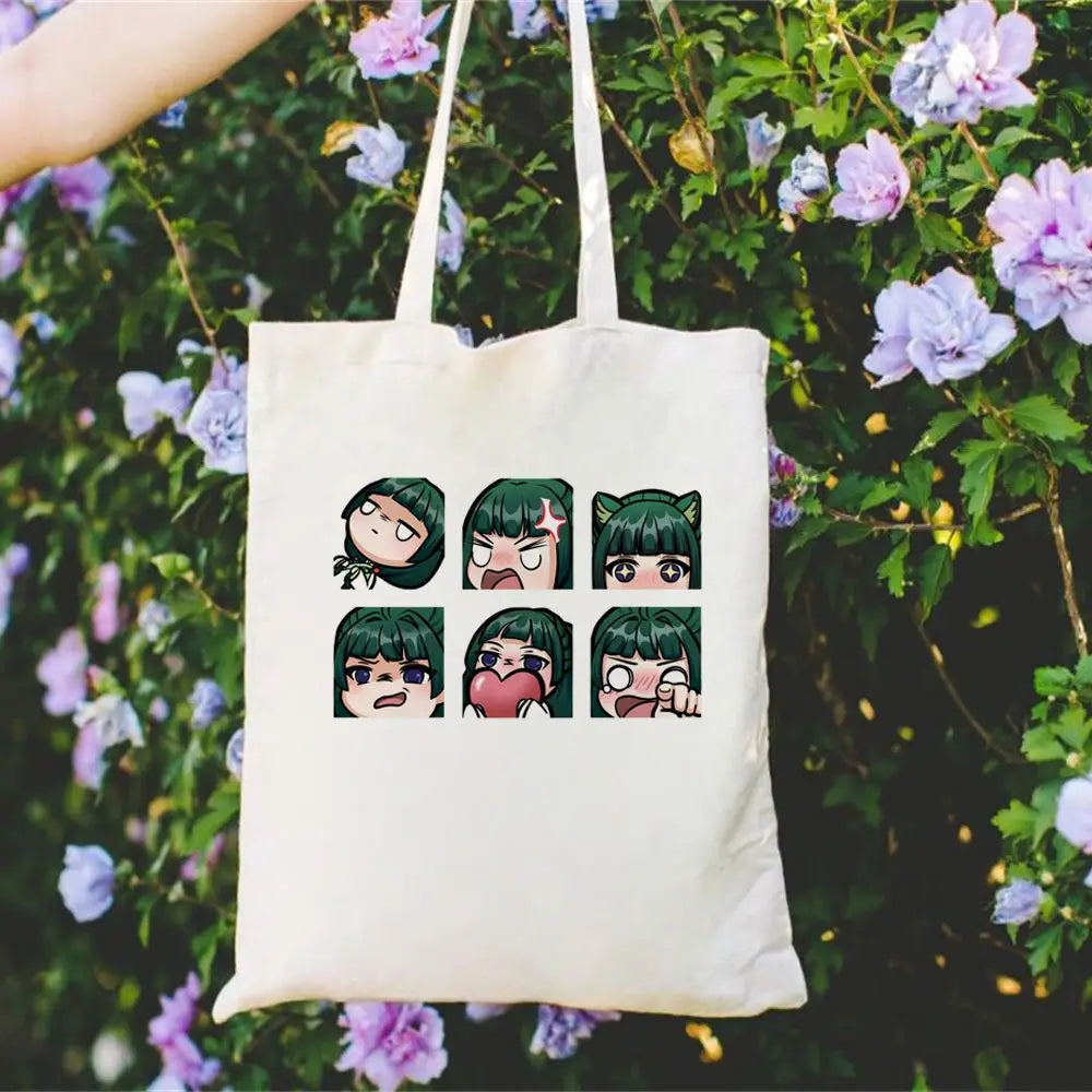 sac main blanc fille fleurs motifs floraux rétro décontracté sans fermeture éclair toileversible