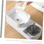 distributeur savon mousse blanc moderne support éponge pompe couvercle compartimentOpaque