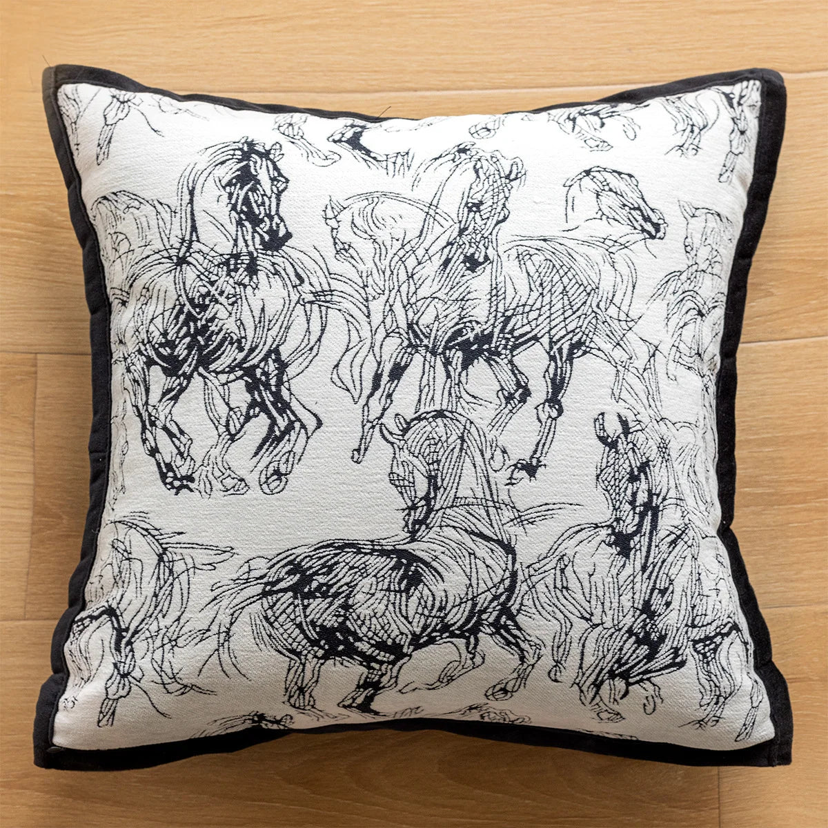 coussin patchwork géométrique polyestère carré contemporain gris noir blanc decoration nordic