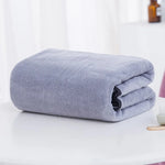 serviette bain absorbante séchage rapide gris rose microfibre corail fleec uni moderne large