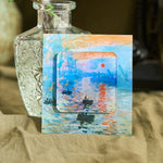 coasters peinture célèbres nuit étoilée aimants art déco maison bleu blanc vert