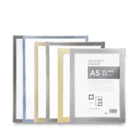 porte affiches magnétique transparent moderne noir blanc doré A5 A3scrição