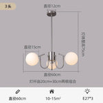 lampe suspendue moderne sphères lumineuses blanc chrome vitrail semi encastré