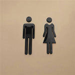 symboles toilette homme femme argenté rouge doré adhésifs modernes minimalistes porte wc decoration bricolage