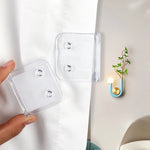 clips fixation rideaux douche salle bains anti éclaboussures adhésifs transparents modernes 5x45cm 24pcs
