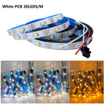ruban led 5m 144 leds blanc blanc chaud ambre ip65 waterproof moderne