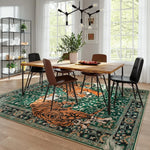 Tapis tigre rectangle salon