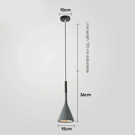 lustre led couleur rose blanc noir moderne minimaliste conique inversé opale chambre cuisine