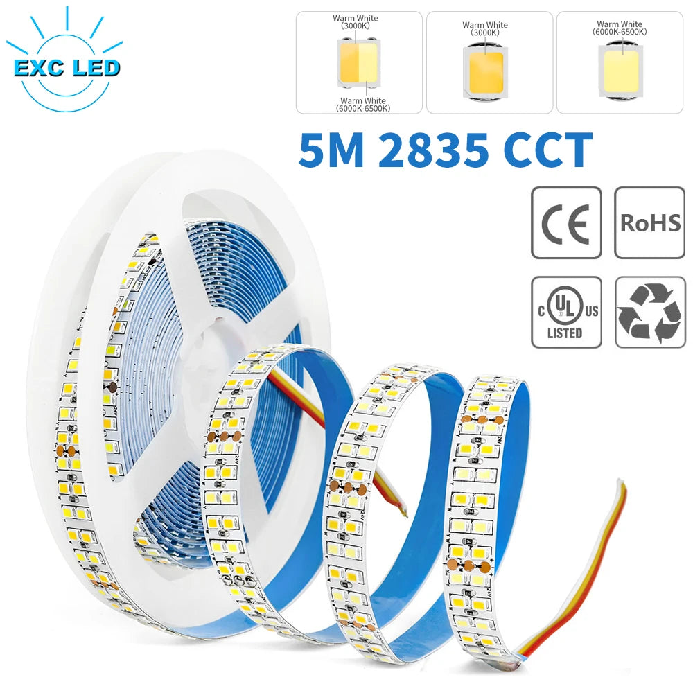ruban led adhésif 12v 24v 3000k 4000k 6000k 120leds 180leds 240leds 336leds moderne