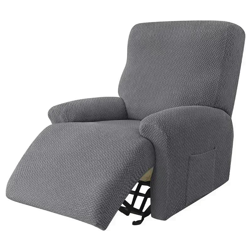 Housse fauteuil gris tissu motifs adhésif moderne poche lavage machine Jacquard