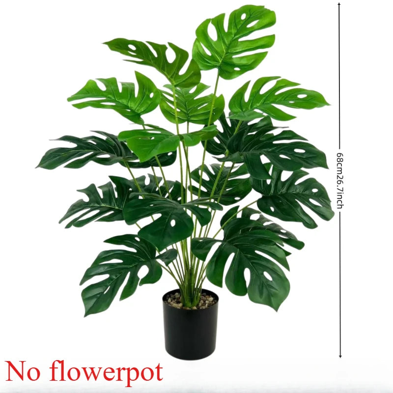 décoration intérieure plante artificielle feuilles monstera vertes grandes modernes 52cm 20pouces