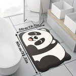 tapis bain moderne motif panda noir blanc absorbant 40x60cm 50x80cm