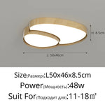 plafonnier moderne minimaliste plusieurs sources lumineuses éclairage blanc bois grainé