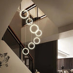 suspension lumineuse moderne acier inoxydable blanc 10 lumières 110v 240v
