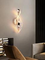 lampe murale moderne aluminium blanc doré texture marbrée éclairage quotidien certification rohs ul gs