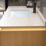 Meuble rangement salle de bain avec éclairage intégré au miroir