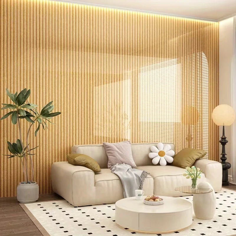 panneaux décoratifs moderne adhésifs naturels rayures verticales gris intérieur cuisine décoration mur autoadhésifs
