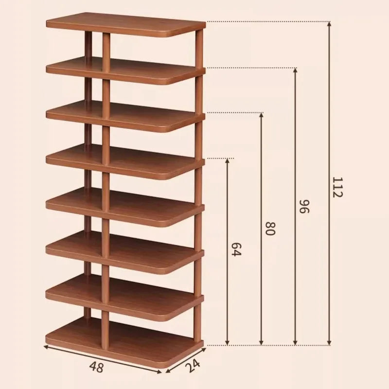 étagère chaussures moderne métal texture bois clair organisateur minimaliste gain place maison