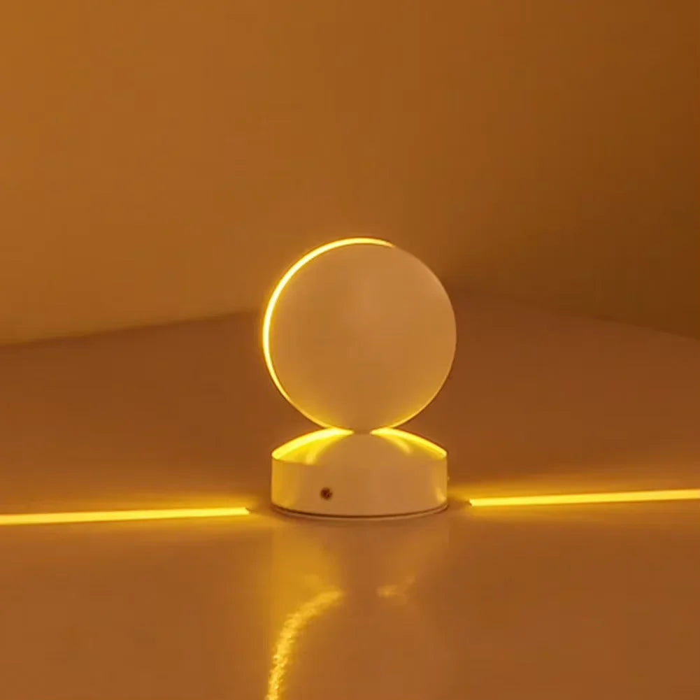 lampe table moderne minimaliste adhésive noir blanc sphérique 9w aluminium