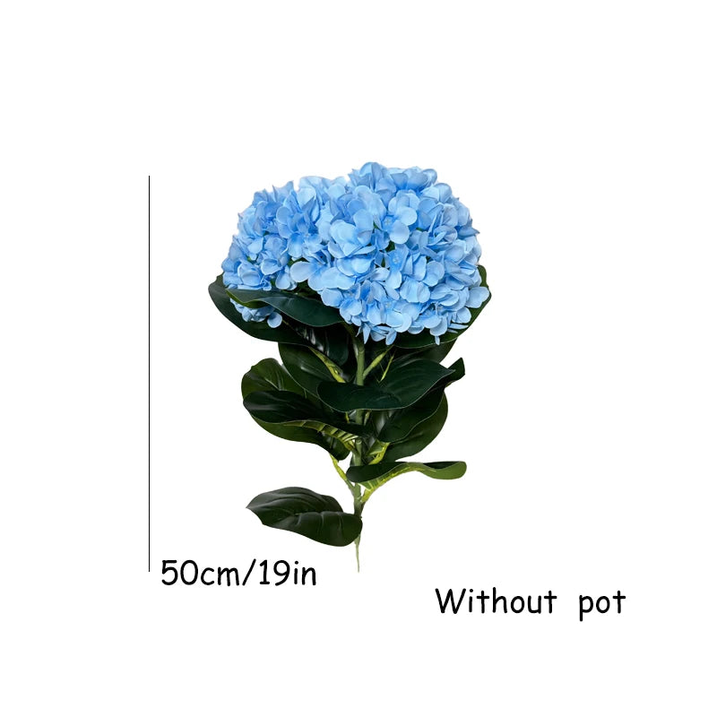 plante artificielle hortensia blanc vert moderne pot décoration intérieure réaliste