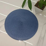 placemats ronds tissés noir bleu marine moderne résistants taches antidérapants lavables été table dîner