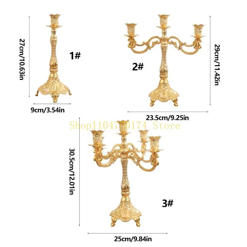 bougeoirs or baroques têtes motifs floraux classiques ornements noël événements