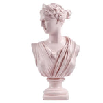 statue antique féminine résine bleu foncé rose clair classique moderne buste décoration maisonscrição acrílica