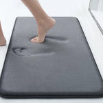 tapis bain antidérapant moderne gris noir rose mousse pe polyester doux absorbant porche salle