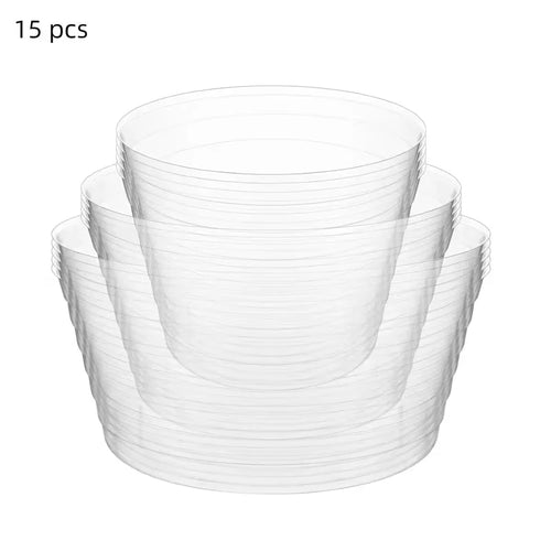 plateaux cache pots plastique transparent moderne rayures adhésif 10 inches