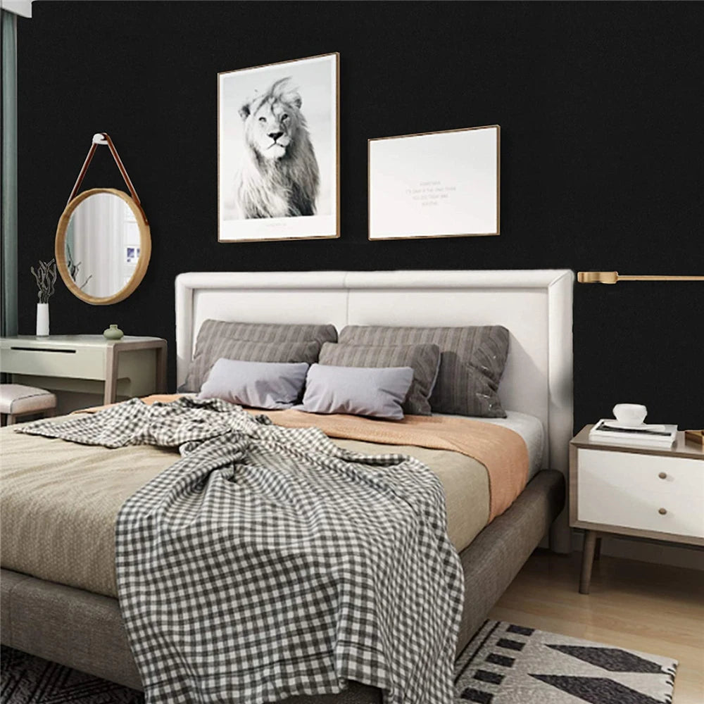 papier peint adhésif gris noir imperméable anti moisissure sans formaldéhyde respectueux environnement cuisine chambre