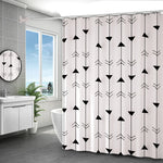 rideau douche blanc motif flèches tissu peva anti moisissures moderne ourlets standard