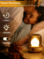 lampe table veilleuse led vert clair souriant notes musicales transparent contemporain enfantin rechargeable usb