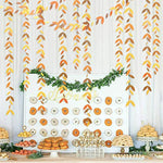 guirlande décorative feuilles stylisées orange jaune marron automne suspension mariage anniversaire festive