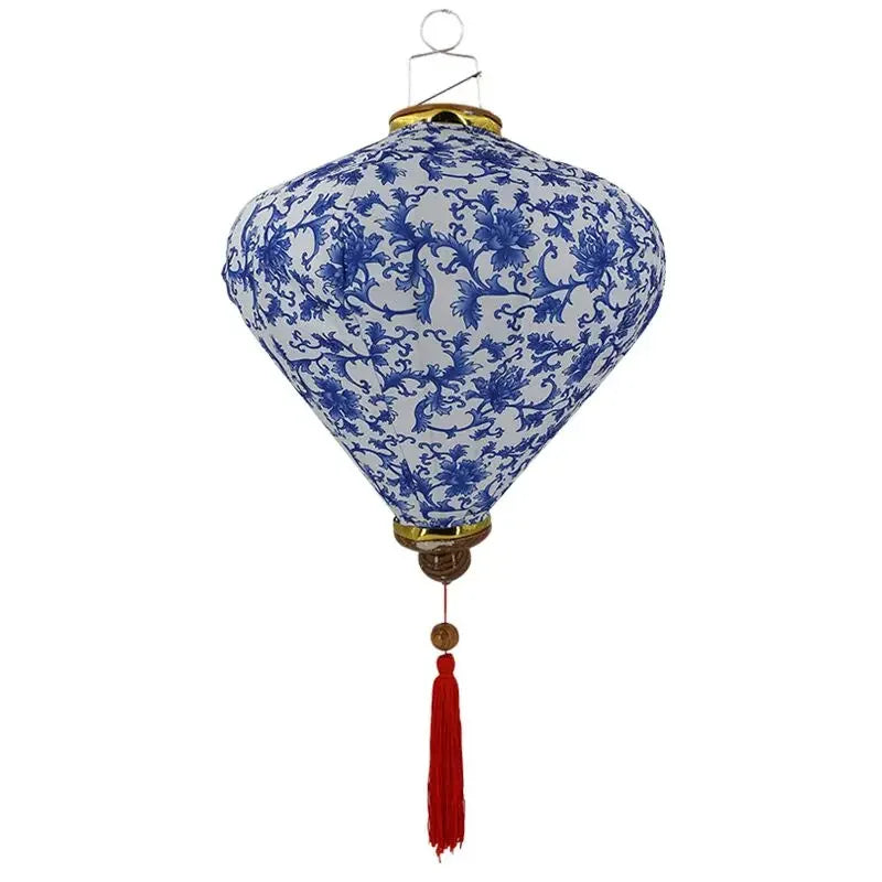 lanternes traditionnelles fleur bleu rouge translucides décoration mariage anniversaire noël