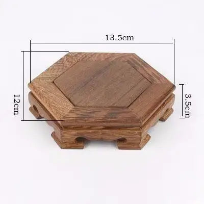 supports bois octogonaux multi niveaux pots fleurs terre cuite plante artificielle bonsaï statuette enfant