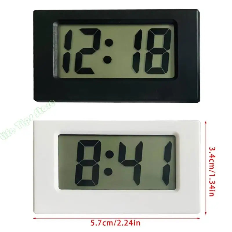 horloge numérique noir blanc moderne affichage lcd rectangulaire
