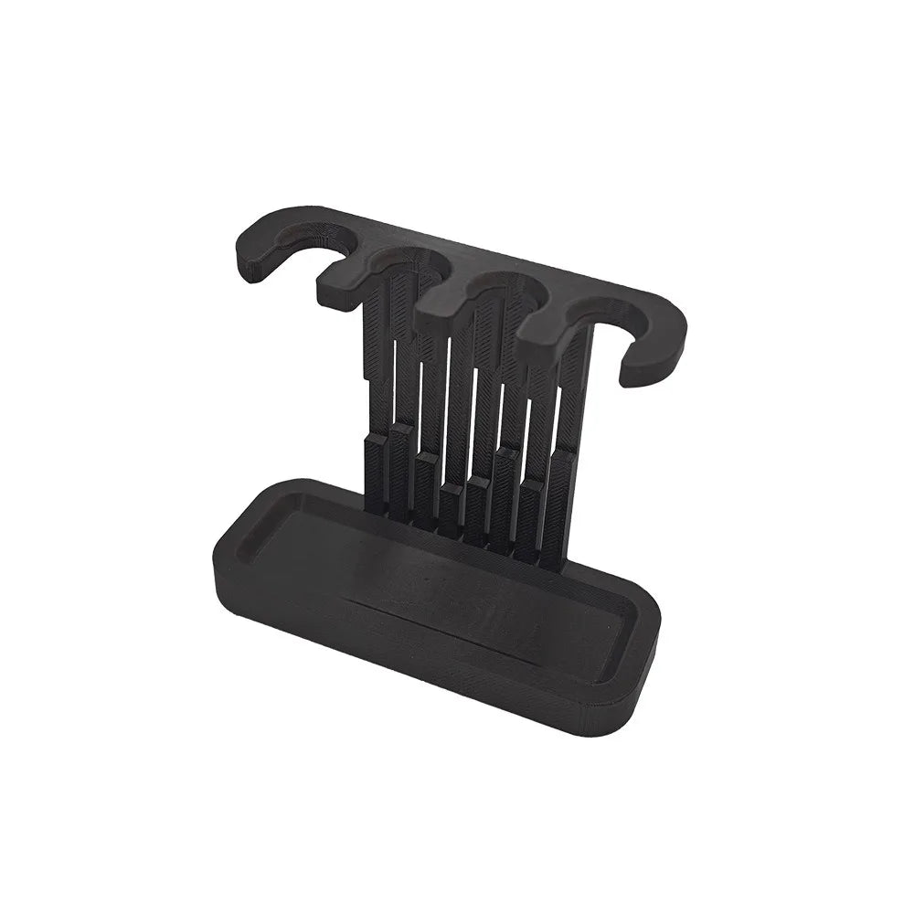 rangement têtes brosses dents blanc noir minimaliste moderne fixe pose mur salle bain