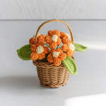 panier osier fleurs traditionnel marron clair décor intérieur maison fêtes anniversaires baby shower